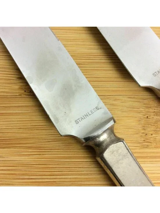 Oneida Community Bird Of Paradise 3 Knives Silverplate Handle Stainless Blades - Picture 5 of 5